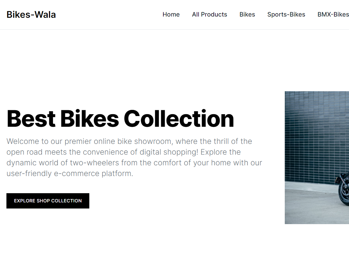 online bike showroom